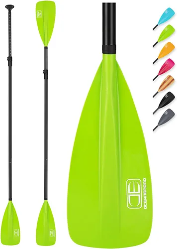 Vista 14 de OCEANBROAD SUP Paddle - Remo ajustable para kayak de paddleboard, eje de aleación de aluminio ajustable con cuchillas de nailon reforzado