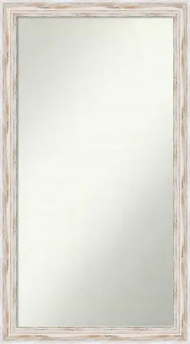Vista 347 de Amanti Art Espejo personalizado, espejo de baño estrecho Alexandria White Wash, espejo de pared o espejo de tocador de baño sobre el fregadero