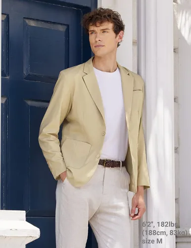 Vista 3 de COOFANDY Men's Casual Linen Sport Coat Lightweight Travel Blazer Modern Suit Jacket