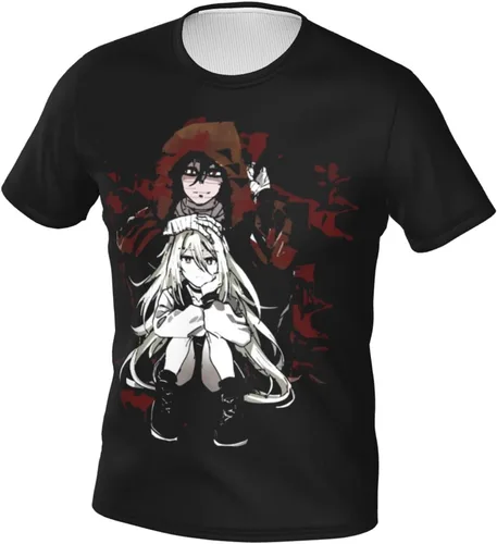 Vista 2 de Anime Angels-of-Death T-Shirt Man's Fashion Round Neck Cotton T-Shirts Summer Short Sleeve Tee