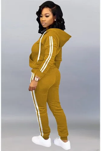 Vista 5 de TOPSRANI Conjunto deportivo de dos piezas para mujer, conjunto de sudadera con capucha a juego