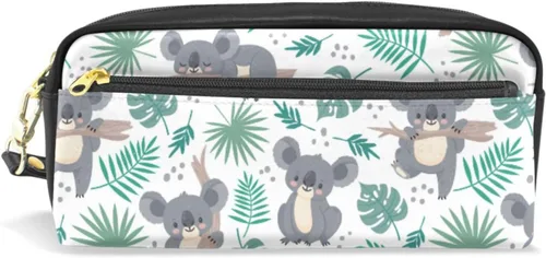 Vista 21 de Estuche portátil de gran capacidad con diseño floral de frutas de fresa, bolsa de maquillaje de piel sintética, organizador de maquillaje con asa