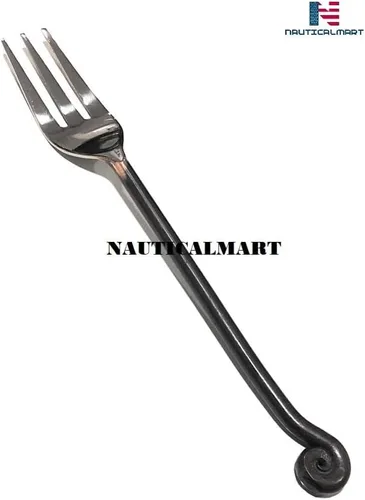 Vista 2 de Nautical-Mart Treble Clef Flatware Tenedor de ensalada de acero inoxidable