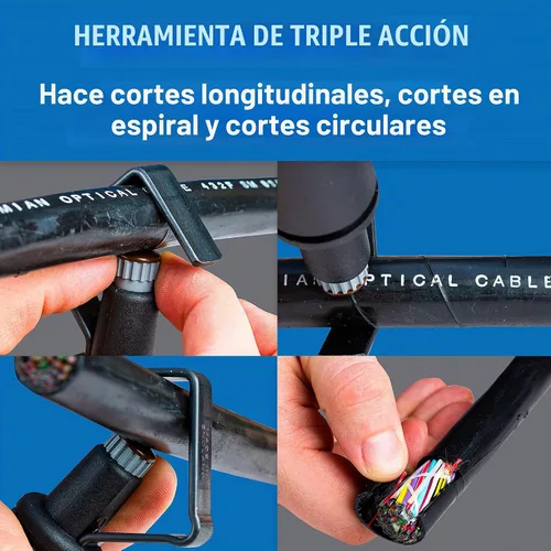 Vista 4 de Jonard Tools CST-4000 Pelacables de cable redondo para la remoción rápida y precisa de la cubierta, cables grandes, de 3/4" a 1 5/8" de diámetro