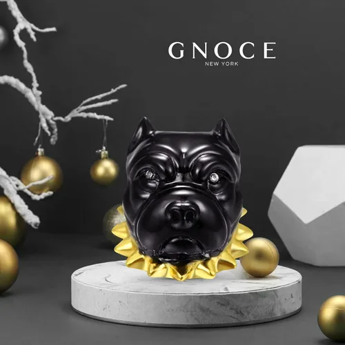 Vista 3 de GNOCE Abalorio de plata de ley para perro chapado en negro para pulsera o collar de mascotas para mujeres y niñas