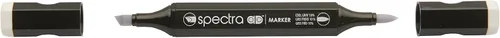 Vista 6 de AD Marker Chartpak Spectra, Tri-Nib y cepillo de doble punta, blanco antiguo, 1 cada uno (S092AD)