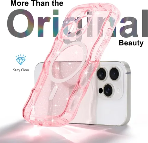 Vista 86 de Pepmune Funda magnética para iPhone 17 Pro Max, color rosa