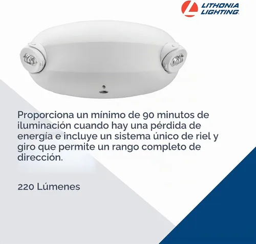 Vista 3 de Lithonia Lighting Luz de emergencia cuántica, 2 cabezales de lámpara Blanco