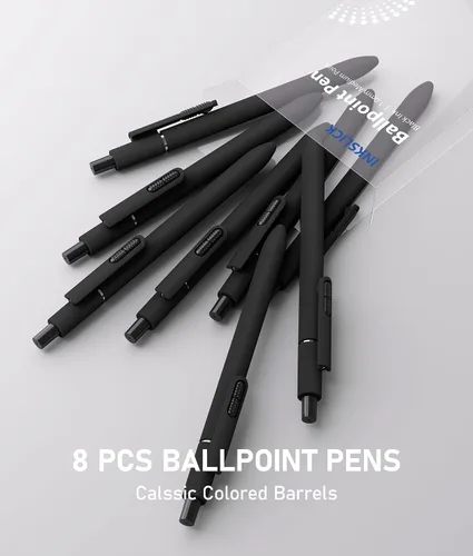 Vista 5 de 16 bolígrafos negros - bolígrafos de bola de punta media de 1.0 mm Bolígrafo retráctil de escritura suave para enfermeras, hombres, mujeres
