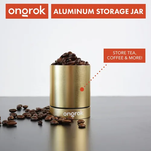 Vista 5 de ONGROK Recipiente de almacenamiento de aluminio, 6.1 fl oz, tarro a prueba de aire para preservar el olor y el aroma