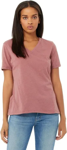 Vista 25 de Camiseta cuello en V relajada de BELLA + CANVAS Asfalto