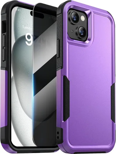 Vista 71 de Diaclara Funda diseñada para iPhone 12/iPhone 12 Pro, [con protector de pantalla de privacidad] [antiespía]