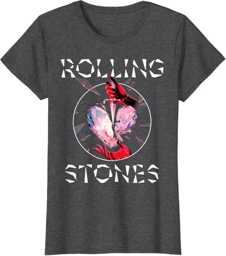 Vista 4 de Camiseta oficial de The Rolling Stones HD Prism Heart, Negro