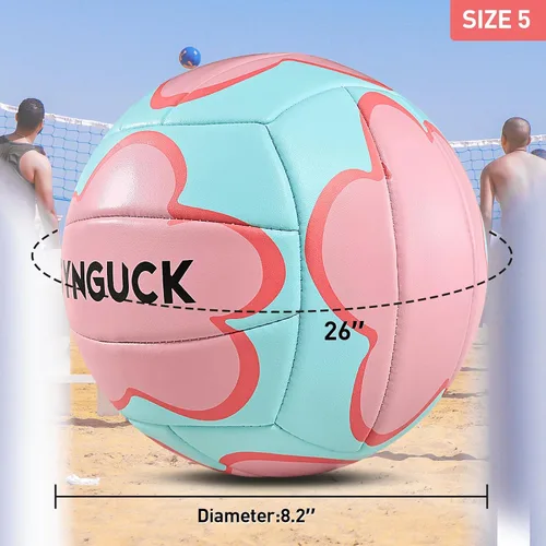 Vista 6 de SYNGUCK Size 5 Volleyball,Official Soft Indoor Outdoor Volleyballs Sports Training Game Play Ball for Youth, Teenager, Adult