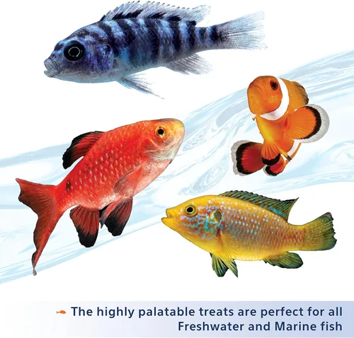 Vista 9 de Aqueon Stick'ems - Golosinas de pescado para mascotas liofilizadas que aumentan el color, 0.42 onzas