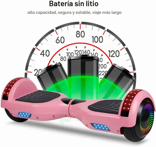 Vista 3 de Flying-ANT Hoverboard de 6.5 pulgadas, autoequilibrante, con Bluetooth y luces LED intermitentes, aeropatín para niños y adolescentes