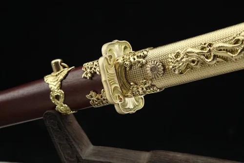Vista 4 de 31 pulgadas Tang Dynasty Saber chino Kungfu Dao Espada Katana Mango