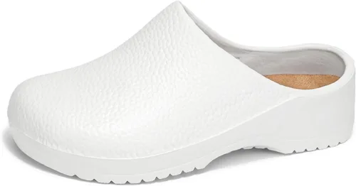 Vista 9 de FLIOZY Zuecos de trabajo antideslizantes para mujer: sandalias de servicio de alimentos para hombres, cómodos zapatos de jardín para enfermeras