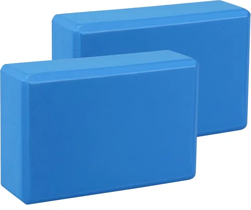 Vista 14 de EXERZ Bloques de yoga, paquete de 2, bloques de gimnasio, ladrillos de entrenamiento de fitness, soporte de mano elástico para pilates antideslizante