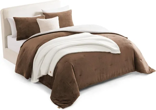 Vista 16 de UGG Remina - Juego de edredón individual, cama de dormitorio en una bolsa Beige