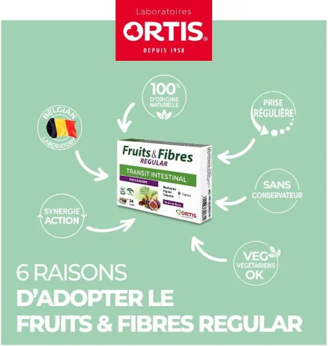 Vista 6 de Ortis Frutas y Fibras Regular 24 Cubos