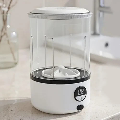 Vista 7 de Mini lavadora para ropa interior, calcetines, ropa de bebé, 2000 mAh recargable inalámbrica inteligente taza lavadora 1.2 L carga USB para el hogar