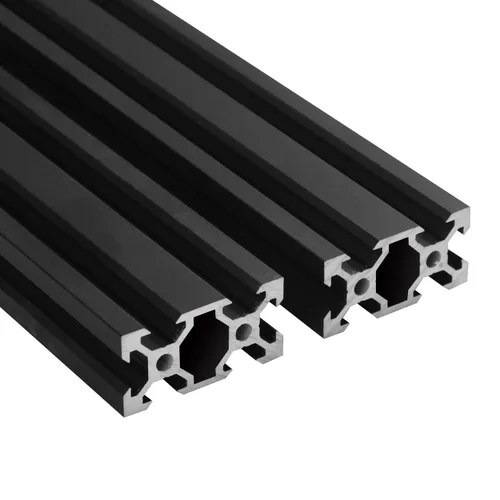 Vista 3 de 4 piezas de extrusión de aluminio 2040 de 16 pulgadas, riel lineal de extrusión de perfil de aluminio, aleación de aluminio de extrusión de aluminio