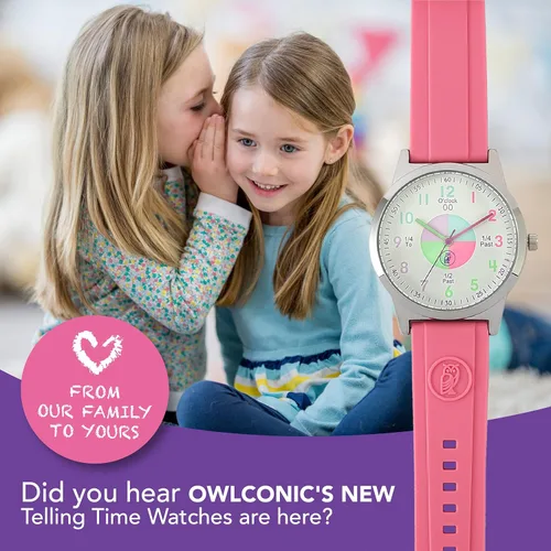 Vista 7 de OWLCONIC Kids Watch - Analog Watches for Kids - Girls & Boys Watches Ages 7-10, Watches for Kids 8-12, Kids Analog Watch Telling Time Teaching Tool