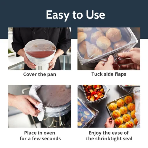 Vista 3 de PanSaver Fundas desechables transparentes para sartenes, a prueba de derrames, herméticas, para almacenamiento de alimentos y fácil transporte