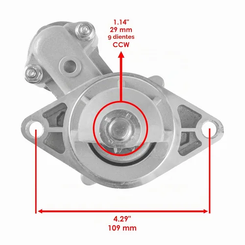 Vista 3 de Caltric Motor de arranque compatible con John Deere SE501863 AM105575 / Kawasaki 21163-2077, 21163-2141 / Kubota E7199-63010