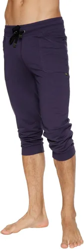 Vista 3 de 4-rth Pantalón deportivo de yoga con puños para hombre, tejido de rizo francés modal, hecho en Estados Unidos, ajuste elástico, estilo europeo
