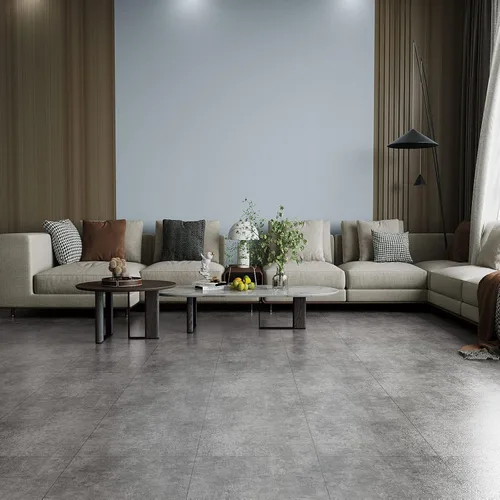 Vista 3 de VEELIKE – Azulejos de despegar y pegar de 12"x12" de concreto gris envejecido, azulejos de vinilo impermeables autoadhesivos removibles grises