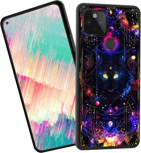 Vista 61 de Funda delgada para Google Pixel 4 XL, funda delgada de silicona de TPU suave a prueba de golpes para Google Pixel 4 XL, gato negro luna estrellada