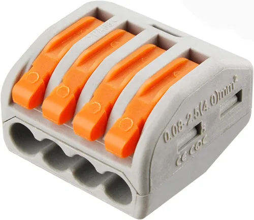 Vista 9 de 50 conectores de palanca, tuercas de combinación de 2 conductores, conectores de cable compactos, terminal de conexión rápida 28-12 AWG adecuado