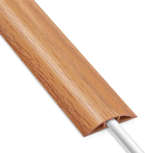 Vista 11 de Cubierta de cable de 4 pies, cubierta de cable beige para el suelo, cubierta de cable de extensión para cable de alimentación, organizador de cables
