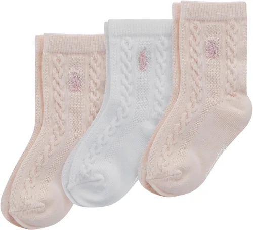 Vista 6 de Polo Baby Cable Texture Socks 3 Pair Pack
