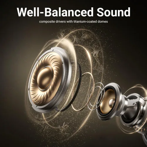 Vista 6 de Auriculares inalámbricos Bluetooth, auriculares con ganchos para los oídos V5.4, auriculares intraurales con conexión estable, graves profundos Negro
