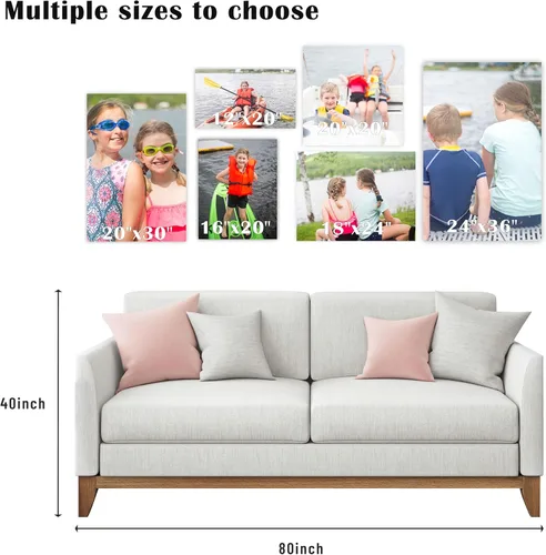 Vista 5 de ZXDZSM Póster de lienzo personalizado (sin marco, 8 x 10 pulgadas): sube tu imagen/foto - Foto personalizada a impresión de póster, impresiones