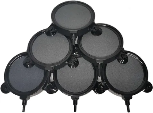 Vista 9 de PINVNBY 4.2-Inch Air Stone Disc Bubble Diffuser with Suction Cups for Oxygenation in Fresh/Saltwater Tanks, Ponds, Hydroponic, Aquaponics, and as a