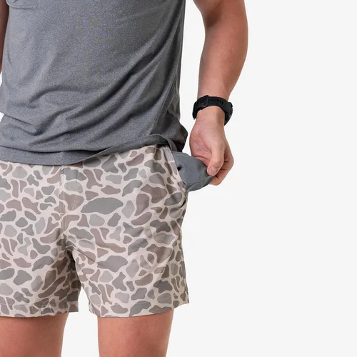Vista 3 de Burlebo - Pantalones cortos para hombre Camuflaje clásico de ciervo