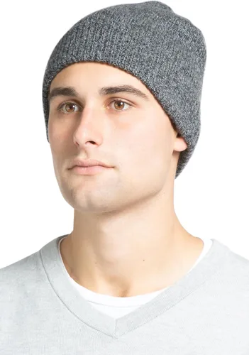 Vista 23 de Fishers Finery Sombrero con puños acanalados de cachemira 100% pura para hombre; ultra felpa