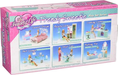 Vista 2 de Muebles de casa de muñecas para el salón, de Barbie