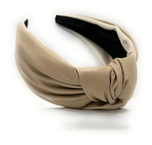 Vista 14 de Diademas de cuero para mujer, marfil elegante durante todo el año, para usar todo el día. Bandas para la cabeza para mujeres adultas y mujeres