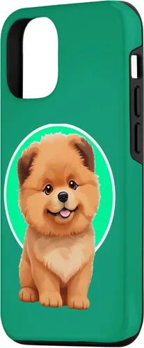 Vista 2 de iPhone 15 Lindo Happy Chow Puppy Dog Cartoon Dog to Fall in Love Case
