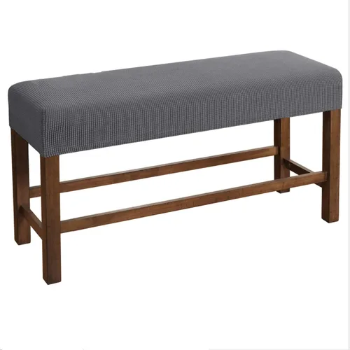 Vista 18 de Fundas rectangulares elásticas para banco y sillas de comedor, tela jacquard suave, extraíble y lavable, protector de asiento antipolvo para sala