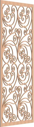 Vista 45 de 9 3/8"W x 24 3/8"H x 1/4"T Marilla Decorativos Paneles de Pared de Madera Calado, Abedul