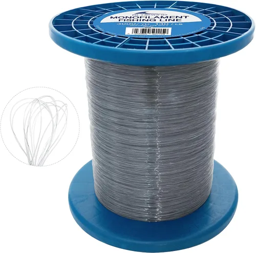 Vista 11 de BLUEWING Sedal de pesca monofilamento 6,8,10,12,15,20,25,30,40,50,60,80,100,130,250,300,400 libras, 50,100,500,1000,3000 yardas, hilo de pescar mono
