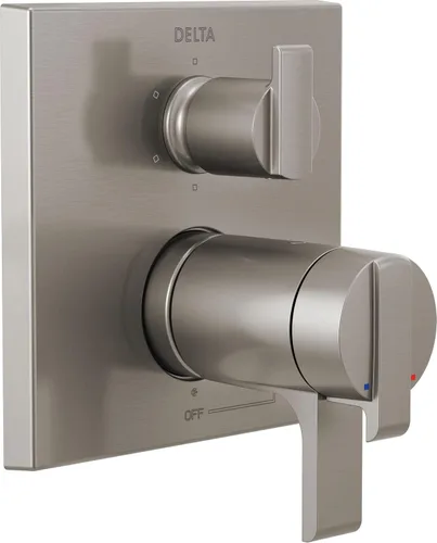 Vista 5 de DELTA FAUCET T27T967-CZ Angular Modern TempAssure Serie 17T Válvula de ducha integrada de 6 ajustes con desviador, bronce champán