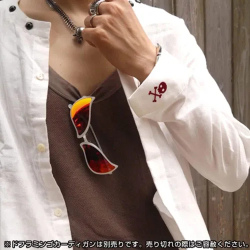 Vista 4 de Doflamingo Gafas de sol Doflamingo Anime Don Flamingo polarizadas gafas para hombresmujeres Joker Cosplay Accesorios 100% Anti UV400, Rojo