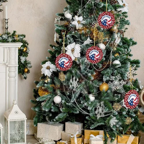 Vista 9 de Peace Corps Adornos de Navidad, adornos de cerámica redondos de porcelana, adorno de árbol de Navidad, oficina, decoración del hogar, recuerdos